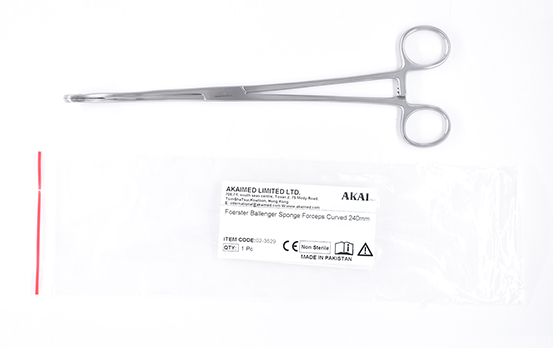 Foerster Ballenger Sponge forceps curved - 240mm