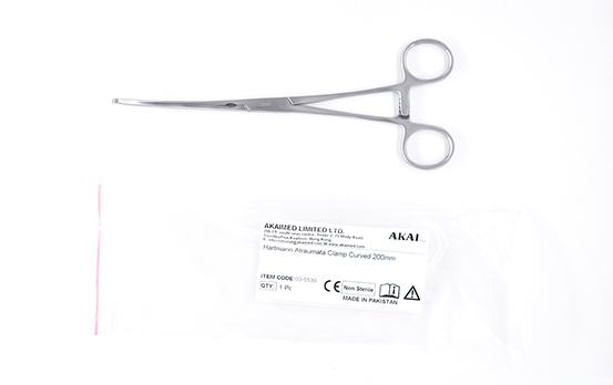 Hartmann Atraumatic clamp curved -200mm