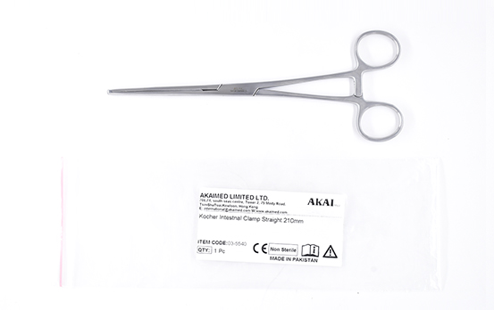 Kocher intestinal clamp straight - 210mm